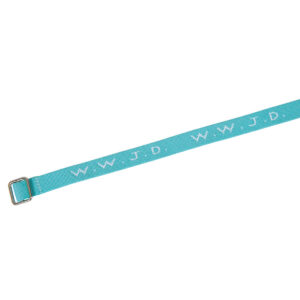 WWJD Armband: Hellblau