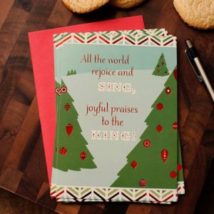 Weihnachtskarte: All the world rejoice and sing (18 Stück)