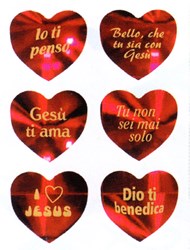 Adesivo: Cuori (6 pezzi)
