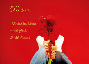Faltkarten: 50 Jahre, mitten im Leben... (5 Stück)
