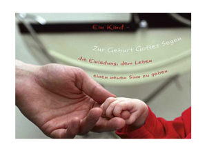 Faltkarte Geburt: Ein Kind... (5 Stück)