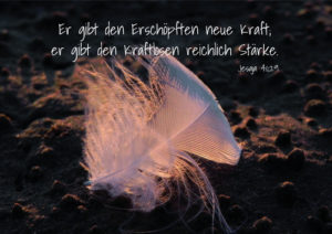 Faltkarte: Er gibt den Erschöpften neue Kraft ... (5 Stk)