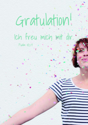 Faltkarte: Gratulation! Ich freu mich mit dir (5 Stk)