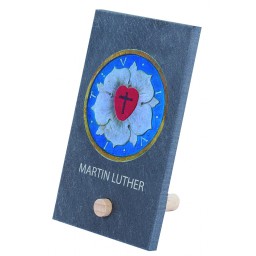Schieferrelief: Lutherrose