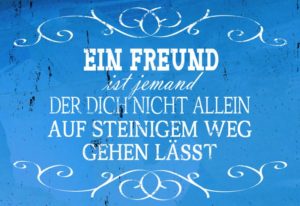 Wandschmuckschild: Ein Freund