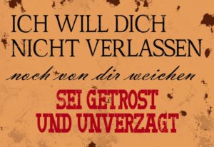 Wandschmuckschild: Ich will dich nicht verlassen