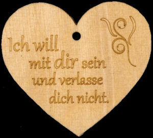 Holzherz: Ich will mit dir sein