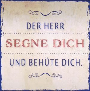 Metalltafel: Der Herr segne dich