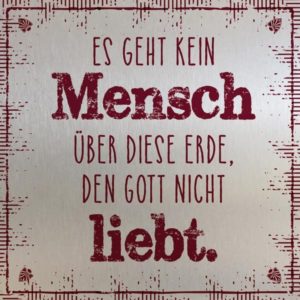 Metalltafel: Gott liebt dich