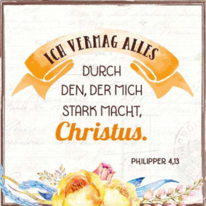 Metallschild: Ich vermag alles