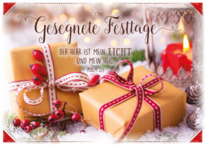 Postkarten: Gesegnete Festtage (12 Stück)