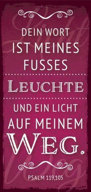 Magnetlesezeichen: Dein Wort ist meines Fusses Leuchte