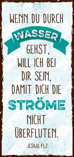 Magnetlesezeichen: Wenn du duch Wasser gehst