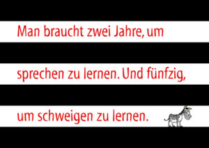 Postkarte: Man braucht zwei Jahre, ...