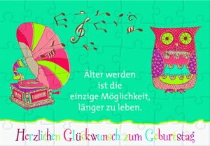 Puzzlekarte: Älter werden ...