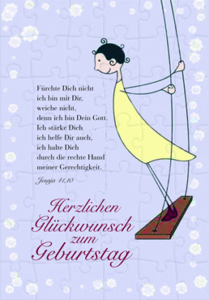 Puzzle-Karte: Fürchte dich nicht... - Herzlichen Glückwunsch zum Geburtstag