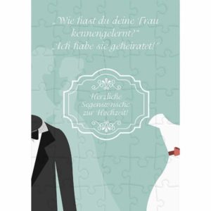 Puzzle-Karte: Herzliche Segenswünsche zu Hochzeit