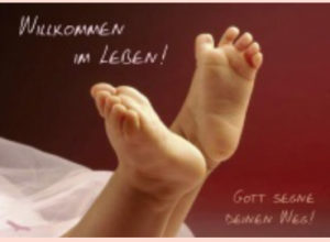 Faltkarte: Willkommen im Leben!