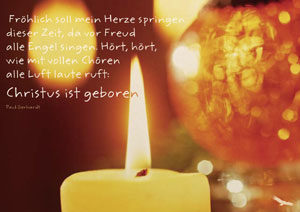 Faltkarte: Weihnachten - Fröhlich soll mein Herze...