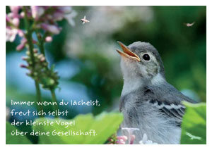 Postkarte: Immer wenn du lächelst...