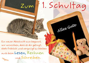 Faltkarte: Schulbeginn - Zum 1. Schultag