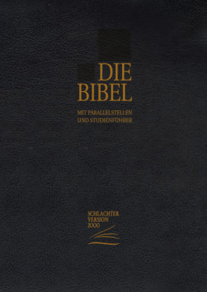 Schlachter-Bibel 2000 - Vollrindleder Goldschnitt mit Reissverschluss Schwarz