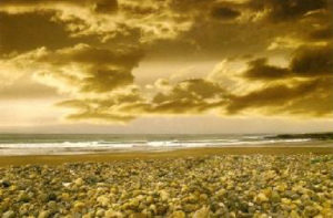 Faltkarten-Set: Kiesstrand