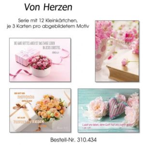 Kleinkärtchenserie Blumen (12 Stück)