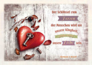 Postkarten: Der Schlüssel zum Herzen, 6 Stück