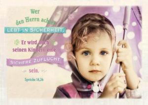 Postkarten: Wer den Herrn achtet, 6 Stück