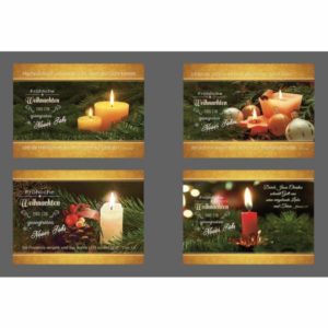 Postkartenserie Weihnachten: Kerzen (12 Stück)