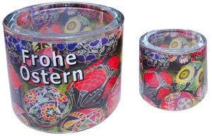 Leuchtglas: Frohe Ostern