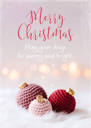 Postkarte: May your days be merry and bright