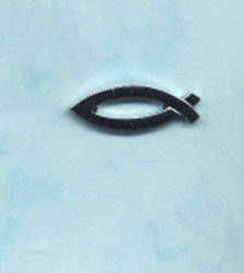 Pin: Fisch silber mit Verschluss