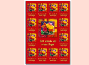 Aufklebergrusskarte: Gott schenkt dir seinen Segen (12 Karten)