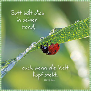 Microfaser-Samt-Tuch: Gott hält dich in seiner Hand