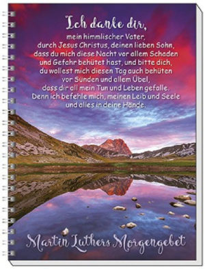 Notizbuch: Martin Luther - Morgengebet (A5)