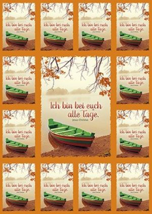Aufkleber-Karten: Ich bin bei euch alle Tage (12 Stück)