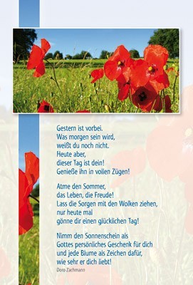 Faltkarte-Geburtstag: Gestern ist vorbei