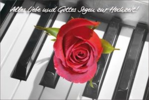 Faltkarte-Hochzeit: Liebe ist Musik der Herzen