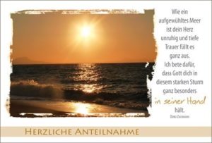 Faltkarte-Trauer: Wie ein aufgewühltes Meer ist dein Herz