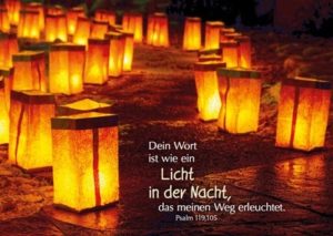 Postkarte: Dein Wort ist wie ein Licht, 12 Stück