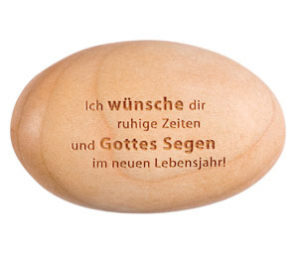 Holzstein: Ich wünsche dir ruhige Zeiten (Gr. 1)