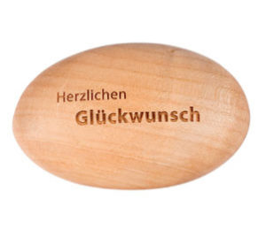 Holzstein: Herzlichen Glückwunsch (Gr. 2)