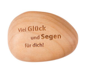 Holzstein: Viel Glück und Segen (Gr. 1)