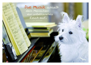 Postkarte: Die Musik schliesst dem Menschen...
