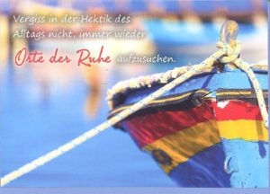Faltkarte: Ein Mensch, der uns verlässt, ist wie die Sonne, die versinkt (Herzliche Anteilnahme)Vergiss in der Hektik des Alltas