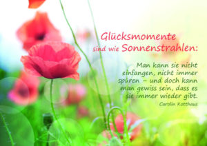 Faltkarte: Glücksmomente sind wie Sonnenstrahlen