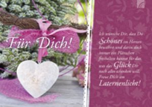 Laternenkarte: Für Dich!