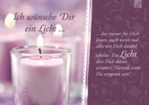 Laternenkarte: Ich wünsche Dir ein Licht